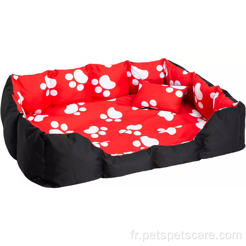 Lit de chien imperméable avec couverture et coussin